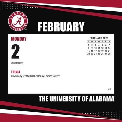 Alabama Crimson Tide 2026 Box Calendar (26998053001) in Kuwait