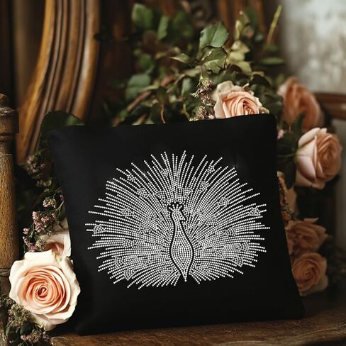 Anattasoul Animal Rhinestone Iron on Transfer Black Panther Bling Diamond Hotfix بقع للملابس ، 11.6 "× 8.2" مكواة كبيرة على زخرفة للترتر لقمصان جينز كيس سترة الأغطية ديكور ديي in Saudi Arabia