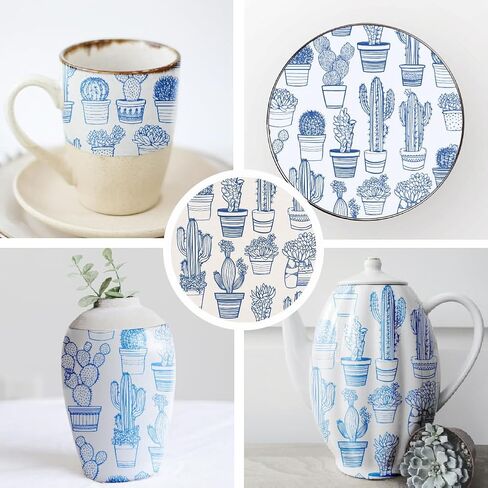 SUPERDANT 4PCS Flowers Under Glaze Paper Transfer Sunflower Plants Transfer Paper for Clay Ceramic Porcelain Underglaze Transfers for Pottery Enamel Decals Black Underglaze Waterslide Decal Papers in Saudi Arabia