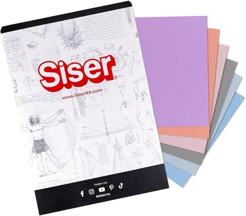 Siser EasyWeed 11.8 inch by 12 inch Sheets - Pastel Colors (6 Pack) in Saudi Arabia