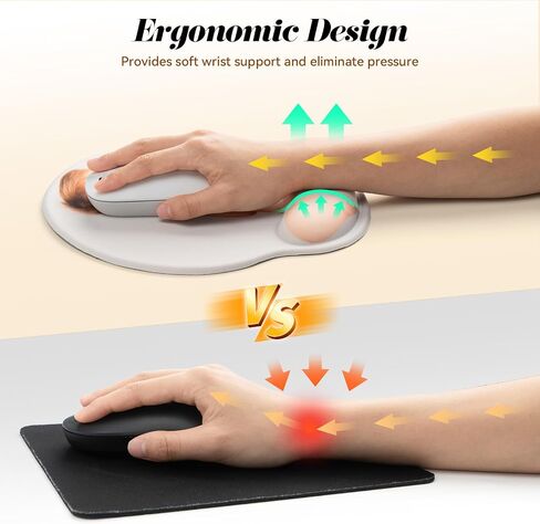 Custom Photo Ergonomic Mouse Pad with Wrist Rest, Large Mousepad(9.84'' x 8.78'') Silicone Base Wrist Rests Support, Personalized Mousepad for Computer Laptop Office, Non-Slip Base, Pain Relief in Saudi Arabia