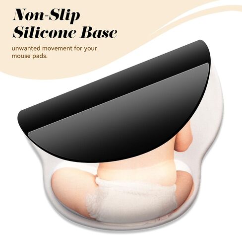 Custom Photo Ergonomic Mouse Pad with Wrist Rest, Large Mousepad(9.84'' x 8.78'') Silicone Base Wrist Rests Support, Personalized Mousepad for Computer Laptop Office, Non-Slip Base, Pain Relief in Saudi Arabia
