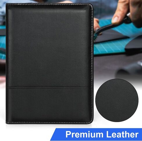 Classic Padfolio/Junior Portfolio Folder Case ، Business A5 Binder Organizer Notepad for Men Women ، 5 × 8 من لوحة الكتابة ، الأسود. in Kuwait