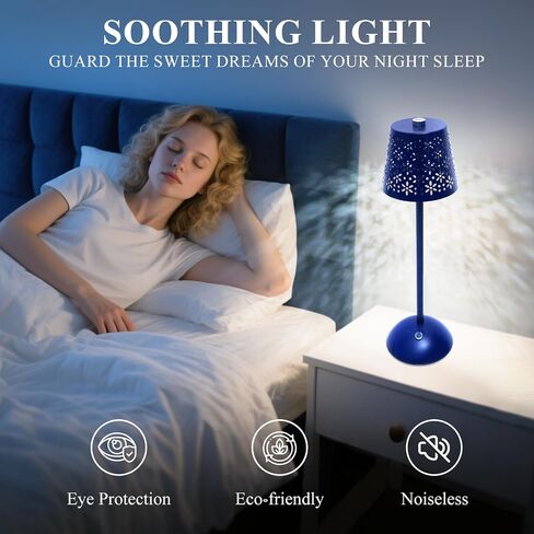 Gold Cordless Table Lamp, Touch Rechargeable Lamps for Nightstand Bedroom, Living Room, Portable Battery Operated Desk LED Lamp, 3 Color Dimmable, Flower Pattern Lampshades, for Patio, Dining in Saudi Arabia