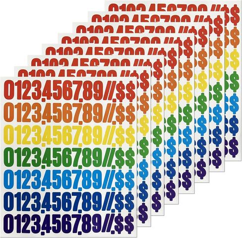 560 أرقام ، 1 "0-9 ملصقات أرقام لاصقة ذاتية لعلامات مخزون ملفات سجلات صندوق البريد الإلكتروني وأعمالها (أسود ، 1 بوصة) in Kuwait