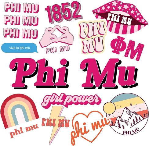 Phi Mu - Sticker Sheet - Girl Power in Saudi Arabia