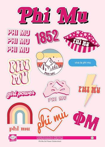 Phi Mu - Sticker Sheet - Girl Power in Saudi Arabia