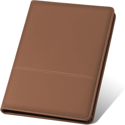 Classic Padfolio/Junior Portfolio Folder Case ، Business A5 Binder Organizer Notepad for Men Women ، 5 × 8 من لوحة الكتابة ، الأسود. in Kuwait