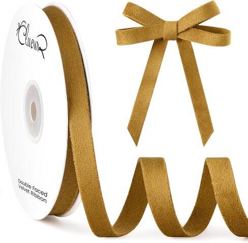 الشريط المخملي الأخضر الغابات ، مزدوج الوجه 3/8 بوصة 10 ياردة لحلي شجرة عيد الميلاد ، غلاف الهدايا ، صنع القوس ، الحرف اليدوية ، زخرفة الزهور in Kuwait