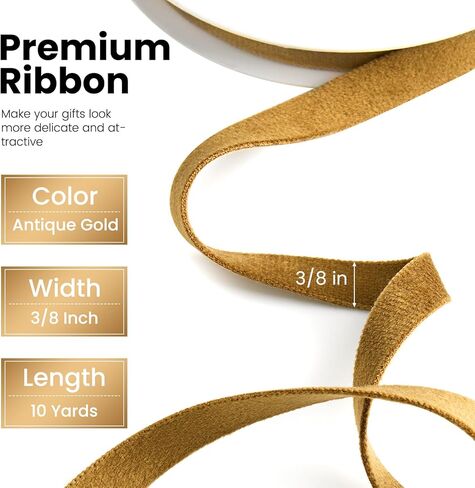 الشريط المخملي الأخضر الغابات ، مزدوج الوجه 3/8 بوصة 10 ياردة لحلي شجرة عيد الميلاد ، غلاف الهدايا ، صنع القوس ، الحرف اليدوية ، زخرفة الزهور in Kuwait