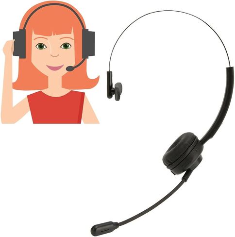 Telephone Headset, Single Ear Business Headset 5.0 Padded Ear Cushion for Laptops in Saudi Arabia