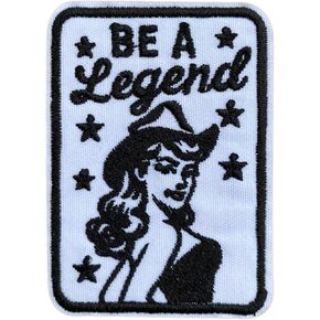 Be A Legend Cowgirl 3'' Iron On Embroidered Patch, Cowgirl Western DIY Sew On Patches, Coquette Country Music Embroidered Patches for Clothes Backpacks Hats Denim, Girly Gift for Girl Women in Saudi Arabia