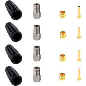 16 قطعة (4X رأس زيتوني، 4X حشوات توصيل، 4X براغي، 4X أغطية) مجموعة خرطوم كابل BH90، إدراج موصل زيتوني، أجزاء طقم تسييل مسمار توصيل، دراجة MTB.... in Kuwait