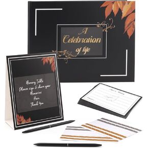 دفتر ضيوف جنازة ، دفتر الضيوف للخدمة التذكارية ، دفتر ضيوف جنازة للخدمة التذكارية ، يشمل: دفتر زوار ، 50 بطاقة ذاكرة ، قلم الكرة العصيان ، علامة ، مربع ، احتفال بمجموعة دفتر الضيوف من 6 in Kuwait