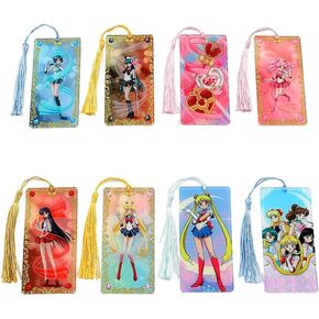 قطعة واحدة من الإشارة المرجعية الأنيمي المحاربة - علامات كرتونية من الأكريليك للبحارة الكرتونية لمحبي ديدان الكتب، وإكسسوارات كتب أقلام القراءة، وهدايا العطلات، وهدايا عيد الميلاد (خمس أخوات) in Kuwait