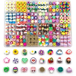 480PCS Animal Polymer Clay Beads for Bracelet Earring Jewelry Making, Mixed Clay Spacer Beads Charms for DIY Art Craft Gifts (Animal) in Saudi Arabia