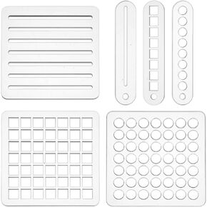 BENECREAT 6 Styles Bullet Journaling Stencils, Reusable Acrylic Template, Mini Calendar Square, Stencil Set for Dotted Journals, Planner Accessories, Scrapbooking, Habit Tracker in Saudi Arabia