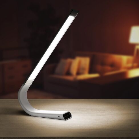 Luxe Cordless Eye Friendly LED Desk Lamp, USB Rechargeable, Up to 40 Hours of Continuous Light, Touch Control, 6 Brightness Levels, 3 Light Modes, 360 Adjustable Modern Design, Portable (Space Gray) in Saudi Arabia