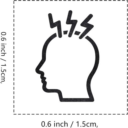 Headache Rubber Stamp, 3/5 Inch Small Mini Stamp for Scrapbooking Card Making Planner in Saudi Arabia