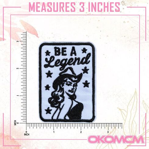 كن أسطورة رعاة البقر 3 '' الحديد على رقعة مطرزة ، cowgirl Western DIY Sew on Patches ، Coquette Country Music Patches for Encles Backpacks Hats Denim ، Girly Gift for Girl Women in Saudi Arabia