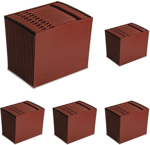 Pendaflex ER17A مبرد ذو مظهر جلدي أرضي، مفتوح من الأعلى، مؤشر A-Z، 12 × 10، أحمر in Kuwait