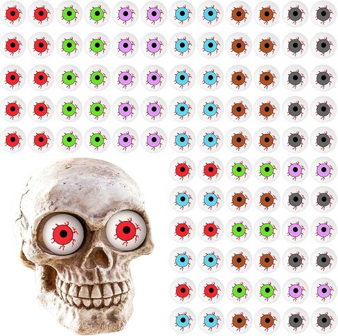 96 PCS Halloween Halloween Halloween Halloween مقل العيون ميني راتنج ميني توهج في العيلة المظلمة بشكل مخيف الرعب الواقعية الواقعيات المزيفة المزيفة الحرف المزيفة لصالح حفلة عيد الهالوين (لطيف) in Saudi Arabia