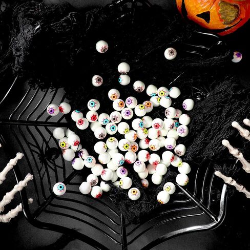 96 PCS Halloween Halloween Halloween Halloween مقل العيون ميني راتنج ميني توهج في العيلة المظلمة بشكل مخيف الرعب الواقعية الواقعيات المزيفة المزيفة الحرف المزيفة لصالح حفلة عيد الهالوين (لطيف) in Saudi Arabia