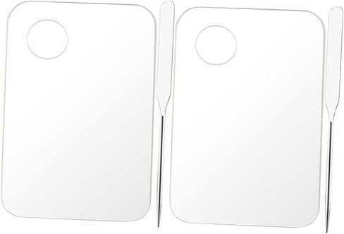 4-Piece Makeup Mixing Palette Set Foundation Spatula and Mixing Plates for DIY Cosmetics for Makeup Enthusiasts in Kuwait