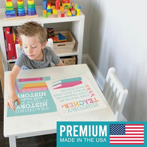 Hadley Designs 6 Social Studies Classroom Decorations – US History Posters for Elementary, Middle School and High School, Durable World History Wall Art for Teachers - Pastel Classroom Decor in Saudi Arabia