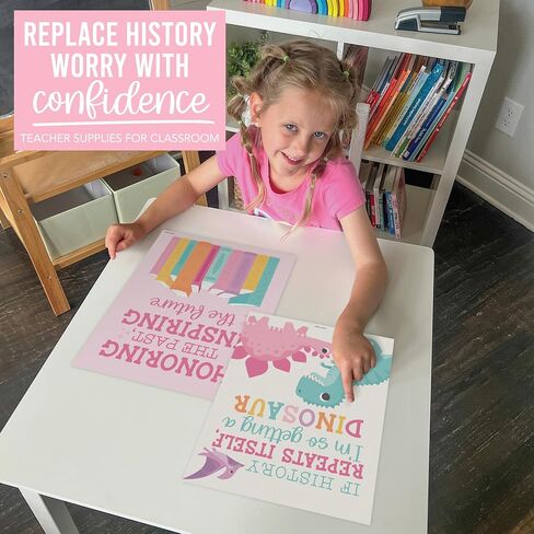 Hadley Designs 6 Social Studies Classroom Decorations – US History Posters for Elementary, Middle School and High School, Durable World History Wall Art for Teachers - Pastel Classroom Decor in Saudi Arabia