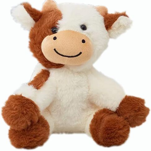 Cow Stuffed Animal Cute Cow Plush Doll Toy 9 inch for Girls Boys Christmas (zuoniu Brown) in Kuwait