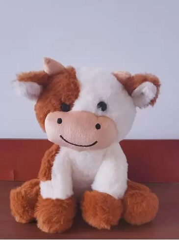 Cow Stuffed Animal Cute Cow Plush Doll Toy 9 inch for Girls Boys Christmas (zuoniu Brown) in Kuwait