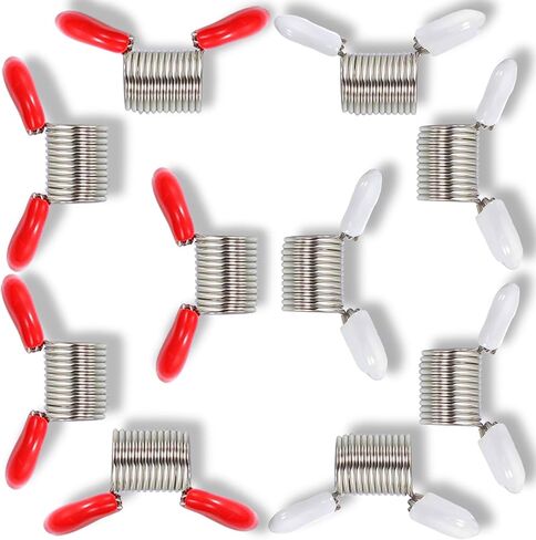 10 PCS Spring Clamps لصنع المجوهرات ، سدادة حبة مع مقابض حمراء لمنع الخرز من السقوط ، مشابك مقاطع زنبركية مصغرة للأساور DIY والقلائد in Saudi Arabia