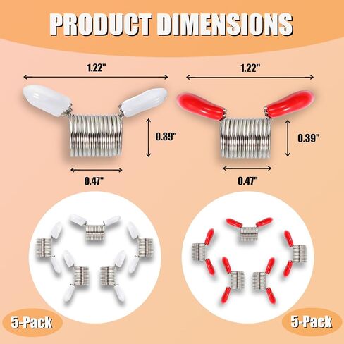 10 PCS Spring Clamps لصنع المجوهرات ، سدادة حبة مع مقابض حمراء لمنع الخرز من السقوط ، مشابك مقاطع زنبركية مصغرة للأساور DIY والقلائد in Saudi Arabia