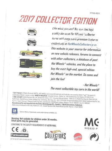 2017 Hot Wheels Collector Edition '56 Chevy Convertible 1:64 Scale in Saudi Arabia
