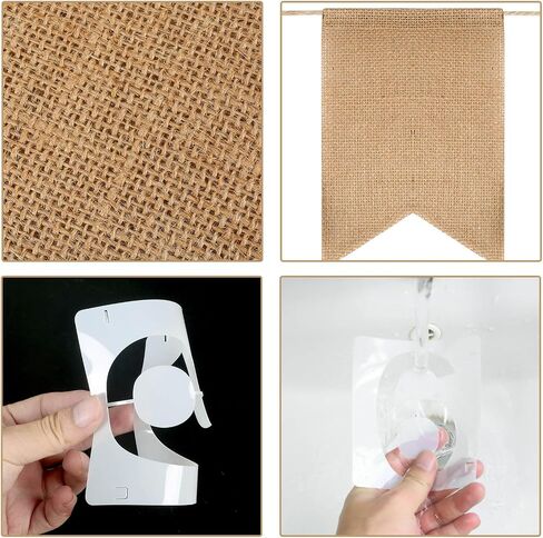 طقم لافتة DIY مع 48 علامة و 42 جهاز كمبيوتر الشخصي - إقرار حرف - إنشاء لافتة خيشية مخصصة مخصصة in Saudi Arabia