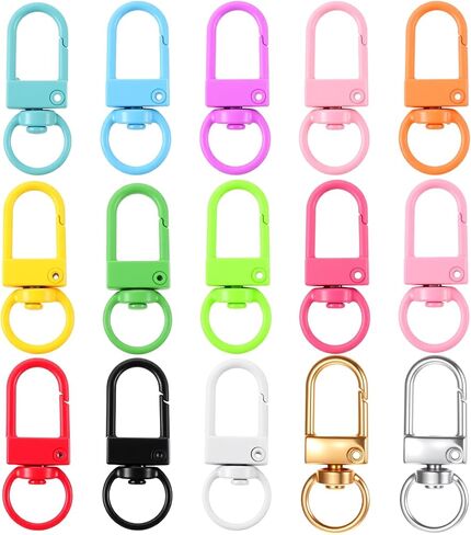 45 Pcs Lobster Claw Clasps, Swivel Snap Hooks, Lobster Claw Clasps for Keychains, Metal Bag Charm Clip for Keychains, Wallets, Straps, Dog Tags, Zipper Jewelry and DIY Handmade Projects in Saudi Arabia