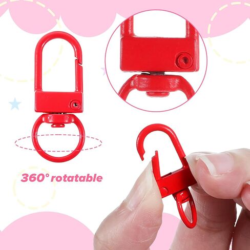 45 Pcs Lobster Claw Clasps, Swivel Snap Hooks, Lobster Claw Clasps for Keychains, Metal Bag Charm Clip for Keychains, Wallets, Straps, Dog Tags, Zipper Jewelry and DIY Handmade Projects in Saudi Arabia