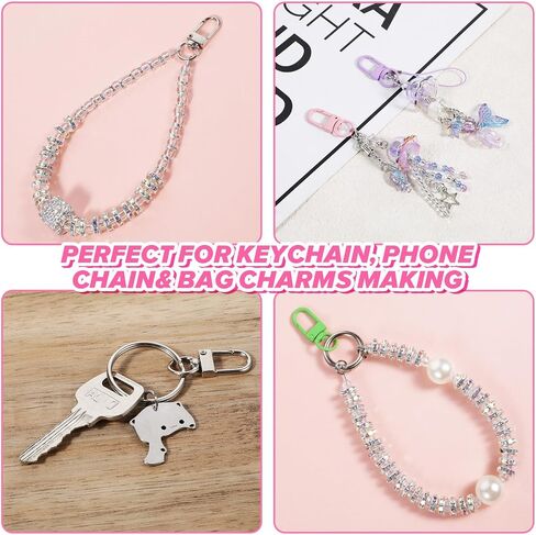 45 Pcs Lobster Claw Clasps, Swivel Snap Hooks, Lobster Claw Clasps for Keychains, Metal Bag Charm Clip for Keychains, Wallets, Straps, Dog Tags, Zipper Jewelry and DIY Handmade Projects in Saudi Arabia