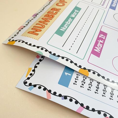 أرقام محو Zwttey الجافة من المخطط اليومي ، خط رقم الضرب ، خط الرقم ، مجموعة ملصقات رياضيات كبيرة الحجم ، يجب أن يكون لدى المعلم مستلزمات تدريس في المدرسة المنزلية الأساسية in Kuwait