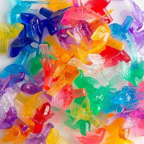 Pack of 50 Mini Acrylic Ceramic Christmas Tree Replacement Flower Bulbs - Multicolor Plastic Twist Flower Bulbs to Replace Missing Bulbs on Ceramic Trees (Size:3/4" L x 3/4"" Dia) in Saudi Arabia