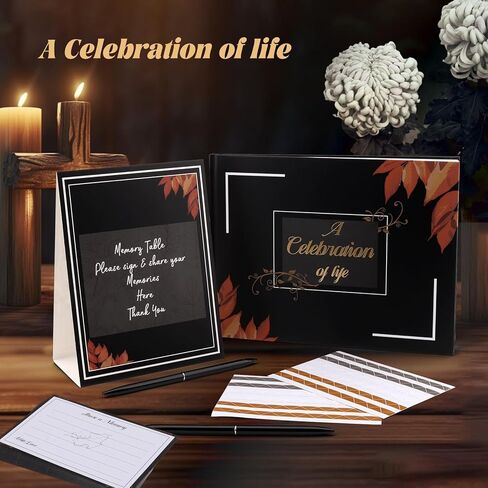دفتر ضيوف جنازة ، دفتر الضيوف للخدمة التذكارية ، دفتر ضيوف جنازة للخدمة التذكارية ، يشمل: دفتر زوار ، 50 بطاقة ذاكرة ، قلم الكرة العصيان ، علامة ، مربع ، احتفال بمجموعة دفتر الضيوف من 6 in Kuwait