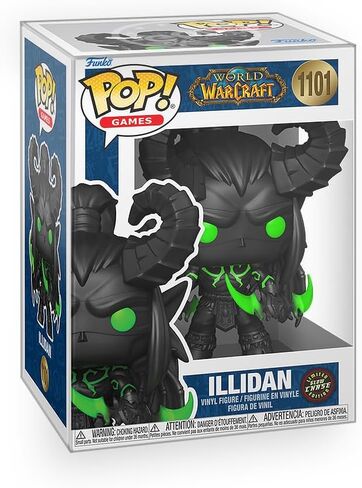 Pop Games: World of Warcraft - Illidan in Demon Form (Chase Variant) Glows in The Dark Vinyl Figure Included with Box Protector Compatible for Funko in Saudi Arabia