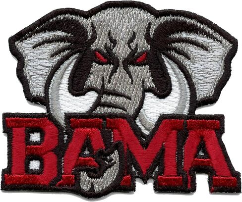 Alabama Elephant Patch BAMA Logo Iron On Embroidered in Saudi Arabia