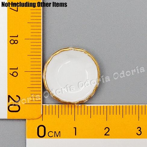 Odoria 1:12 Miniature 6Pcs Porcelain Dish Plates Dollhouse Kitchen Food Tableware Accessories in Saudi Arabia