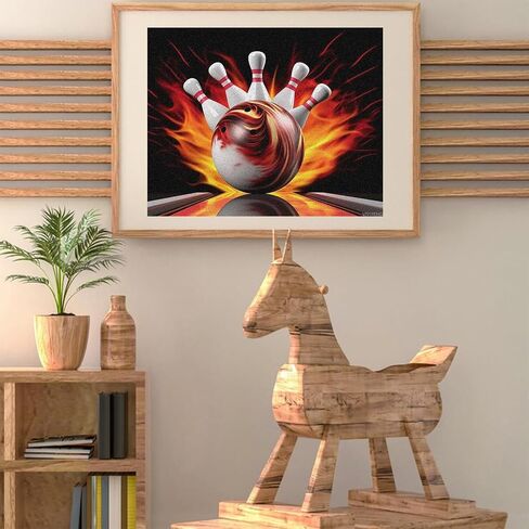 Vnuiehg Bowling Ball Digital Painting Personalized Paint by Number من صور أدوات الطلاء الزيتية الرقمية مع فرش الطلاء بأرقام لديكور الجدار المبتدئين للمنزل 16 × 20 بوصة in Saudi Arabia