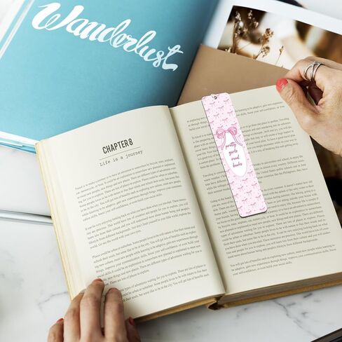 Pink Bow Metal Bookmark Gifts, Cute Metal Bookmark with Charm, Pretty Girls Read Books Gift for Women Girls, Bookish Accessaries for Reading Book Lovers Birthday Christmas School Office Supplies in Saudi Arabia