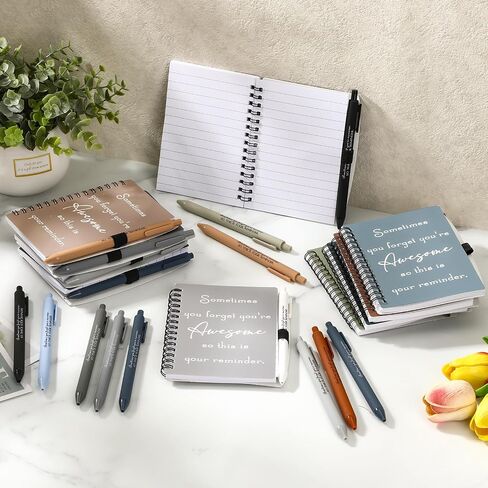 Honoson 20 Sets 2025 Customer Service Week Gifts Bulk Employee Appreciation Thank You Inspirational Notebooks with Motivational Pens for Coworker Team Staff Volunteer Student Teacher Christmas Office in Saudi Arabia