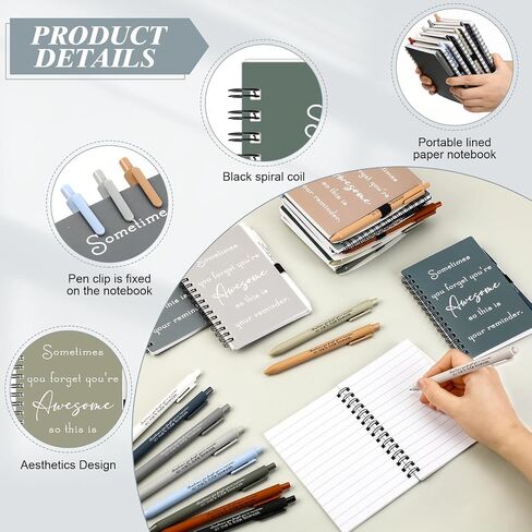 Honoson 20 Sets 2025 Customer Service Week Gifts Bulk Employee Appreciation Thank You Inspirational Notebooks with Motivational Pens for Coworker Team Staff Volunteer Student Teacher Christmas Office in Saudi Arabia