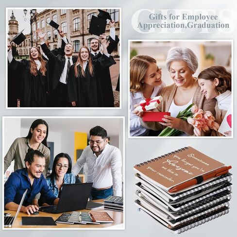 Honoson 20 Sets 2025 Customer Service Week Gifts Bulk Employee Appreciation Thank You Inspirational Notebooks with Motivational Pens for Coworker Team Staff Volunteer Student Teacher Christmas Office in Saudi Arabia